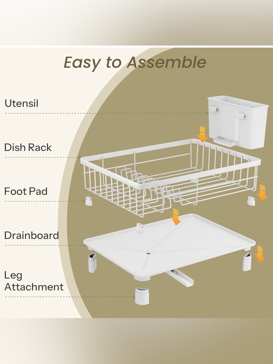 SNTD Dish Drying Rack-white - Picture 6 of 10